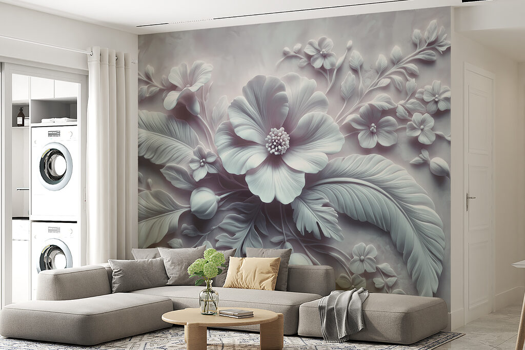 White flower and leaves