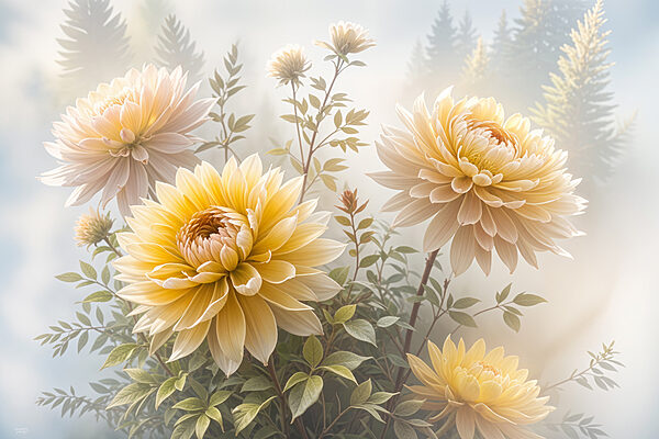 Group of yellow flowers Group of yellow flowers