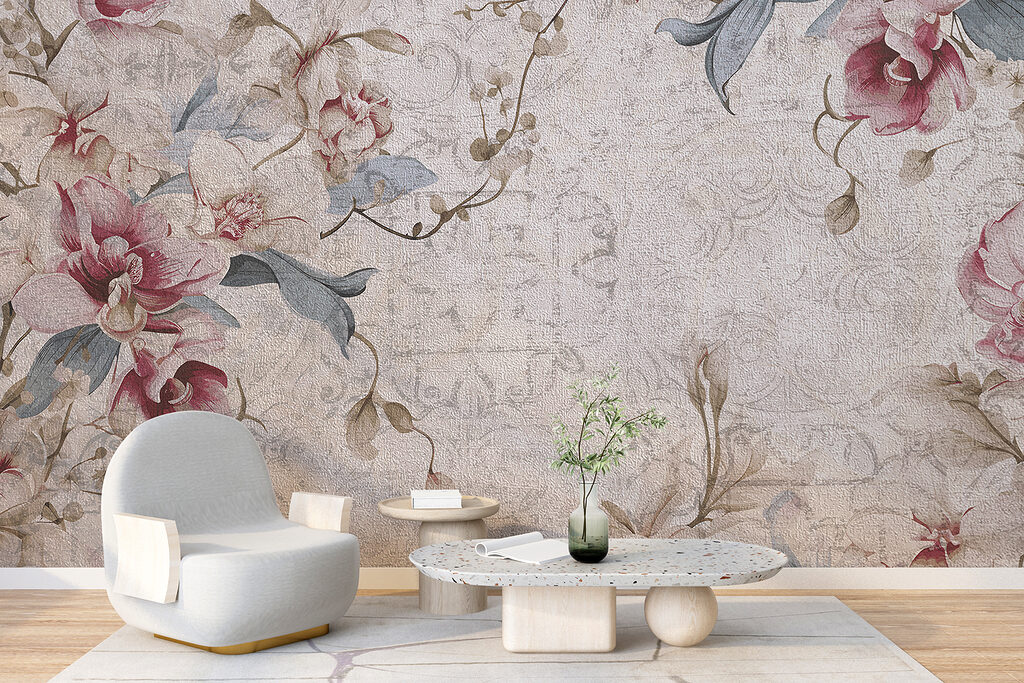 Close up of a floral pattern Close up of a floral pattern