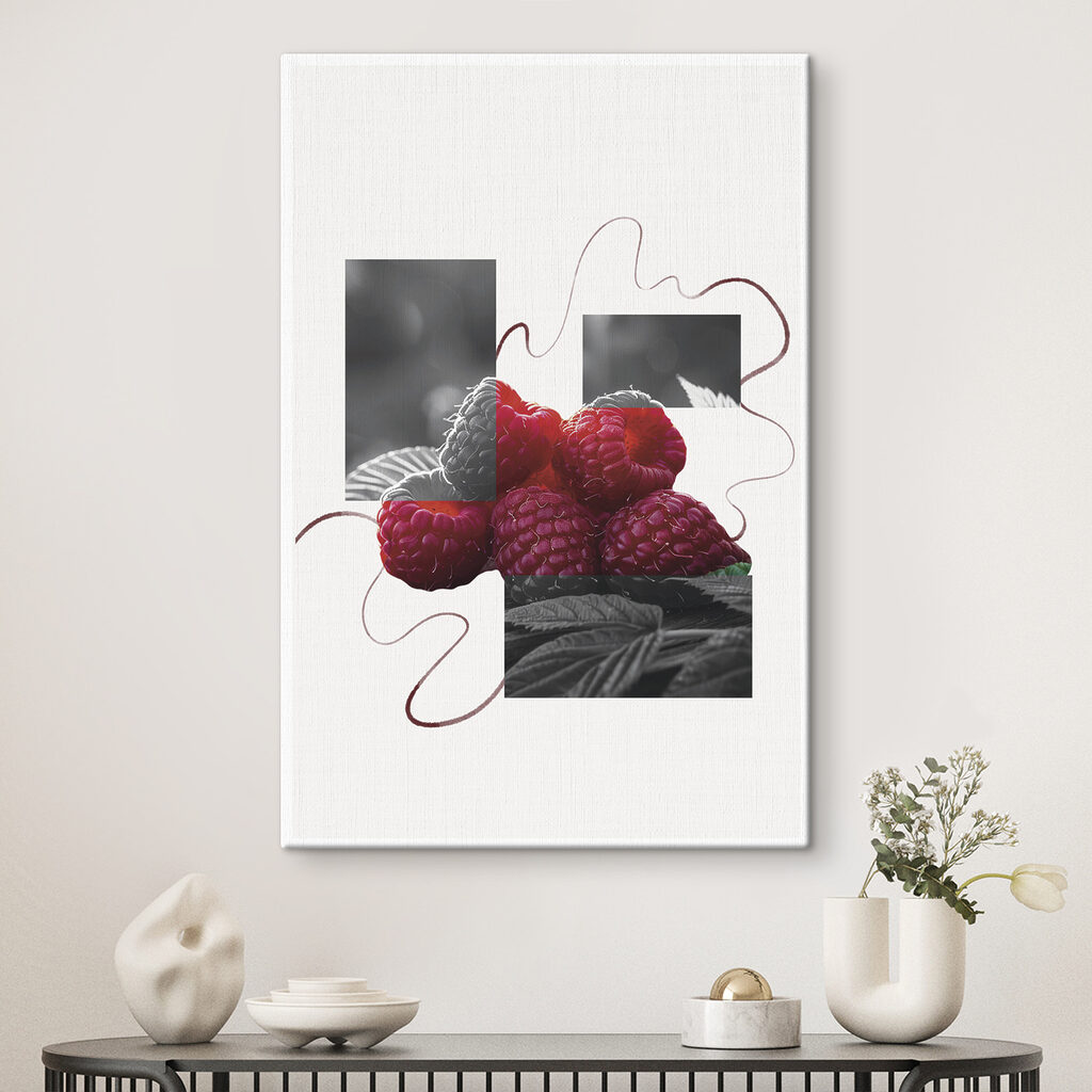 Group of raspberries with leaves Group of raspberries with leaves