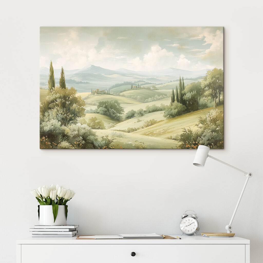 Landscape with hills and trees Landscape with hills and trees