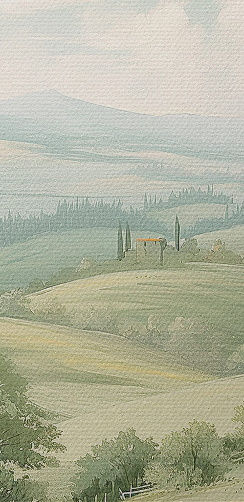 Landscape with hills and trees Landscape with hills and trees