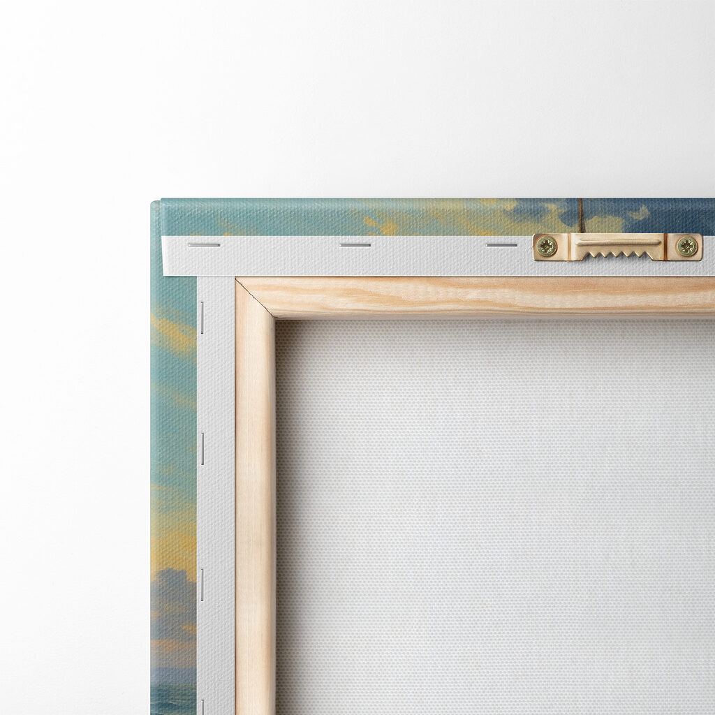 Painting of a man in a boat in the ocean