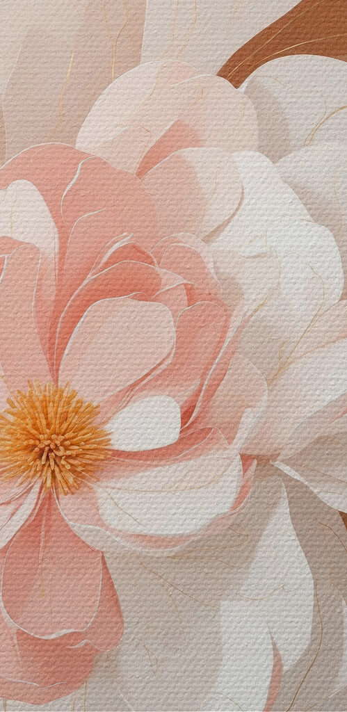 Delicate blooms in soft pastel hues