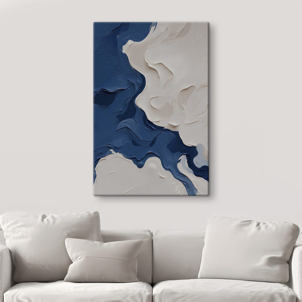 Blue and white paint