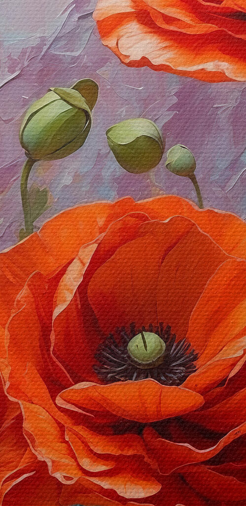 Painting of red flowers