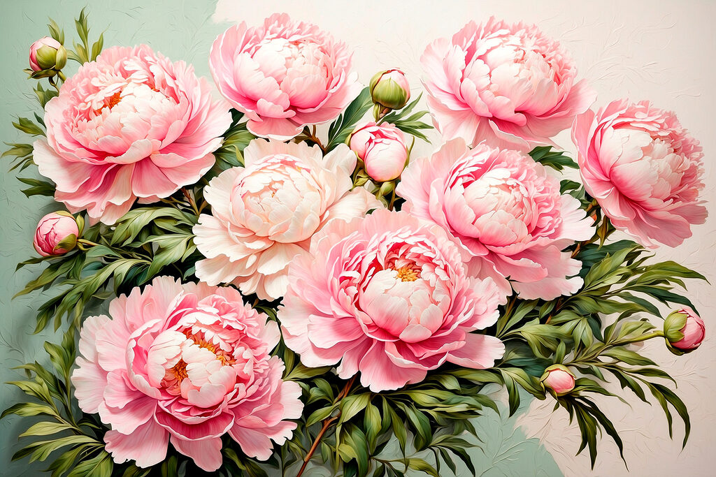 Group of pink flowers