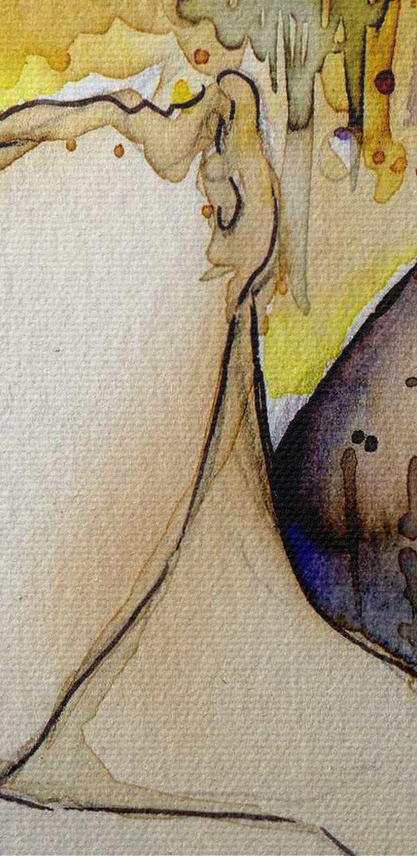Woman with butterfly on her head