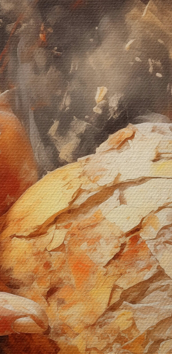 Obraz rąk trzymających kulkę chleba Obraz rąk trzymających kulkę chleba