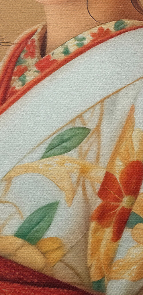 Woman holding flowers in her hair Woman holding flowers in her hair