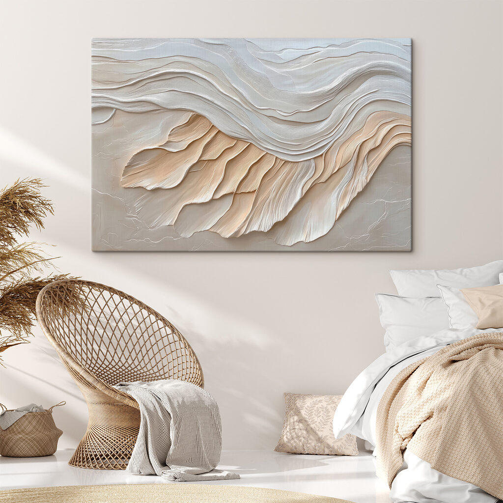 White and brown wavy pattern