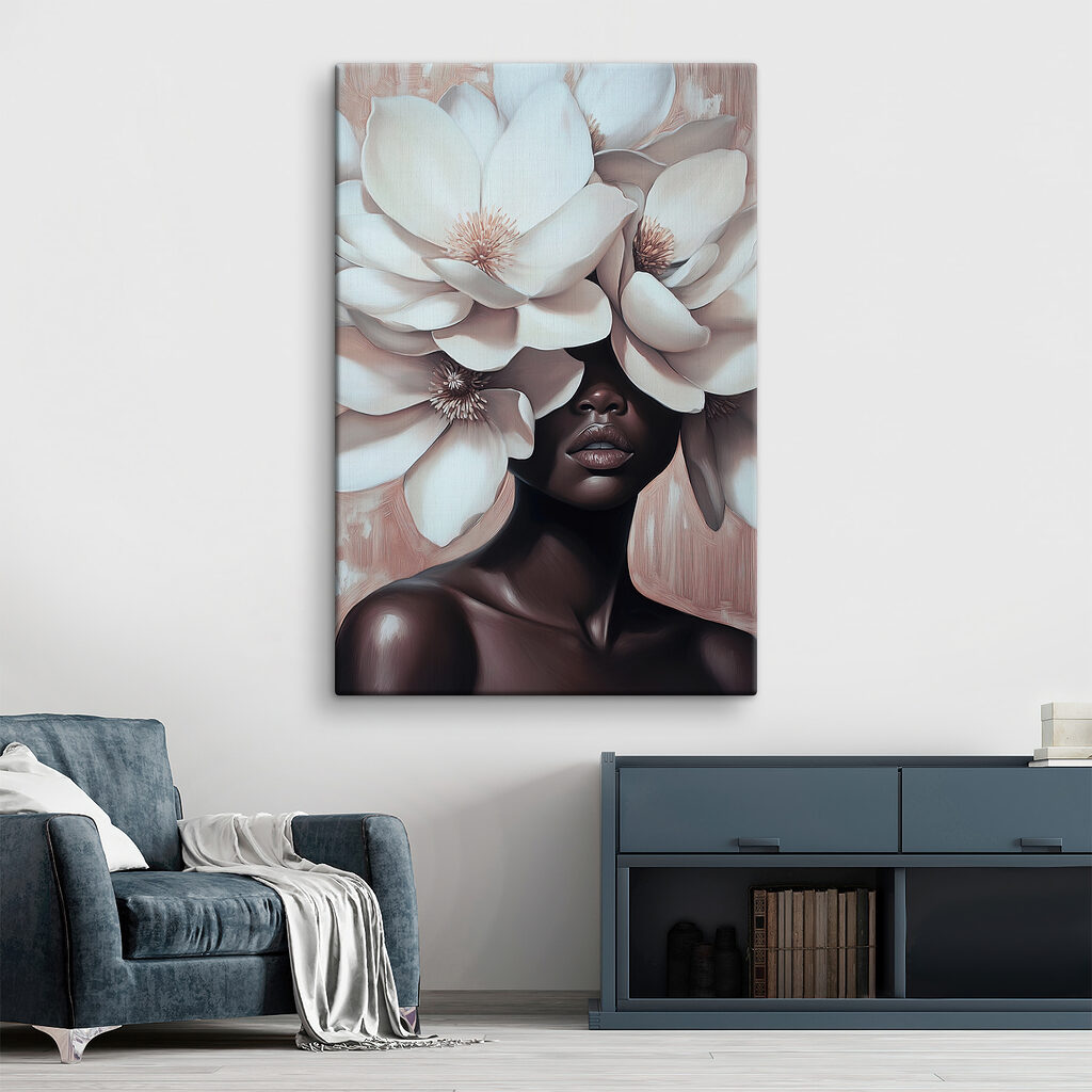 Woman with flowers in her hair Woman with flowers in her hair