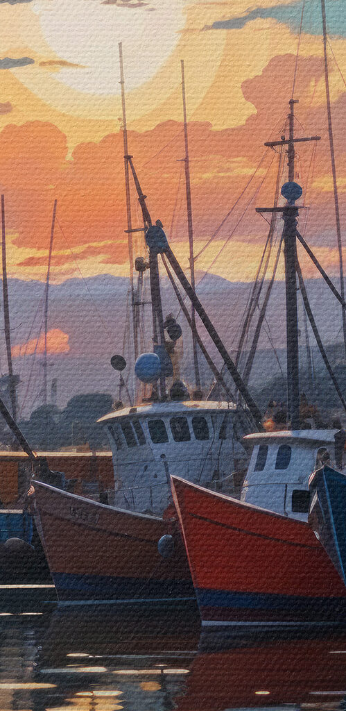 Group of boats on water