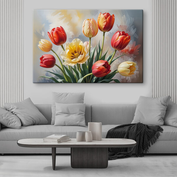 Grupa tulipanów w wazonie Grupa tulipanów w wazonie
