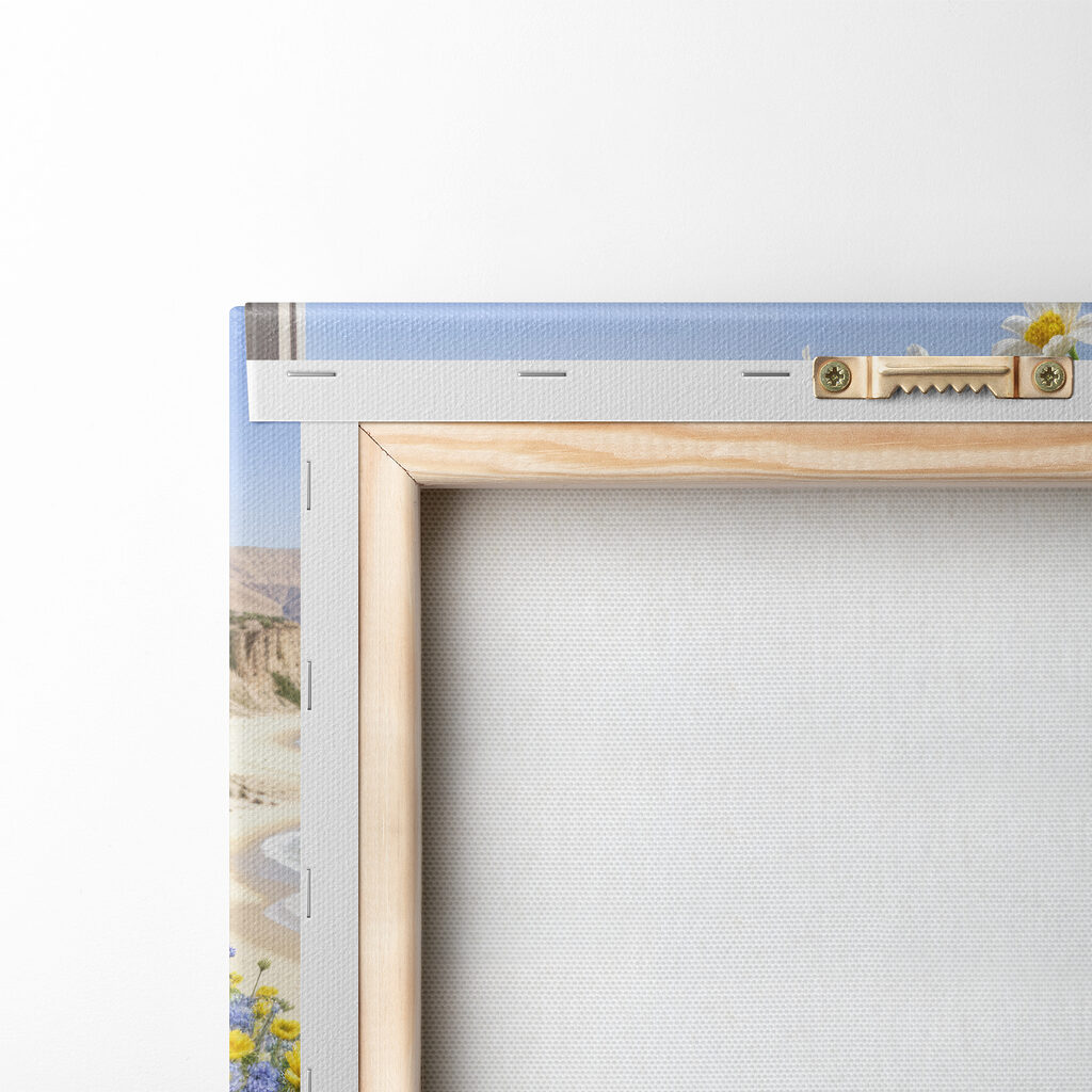 Vase of yellow and white flowers on a window sill