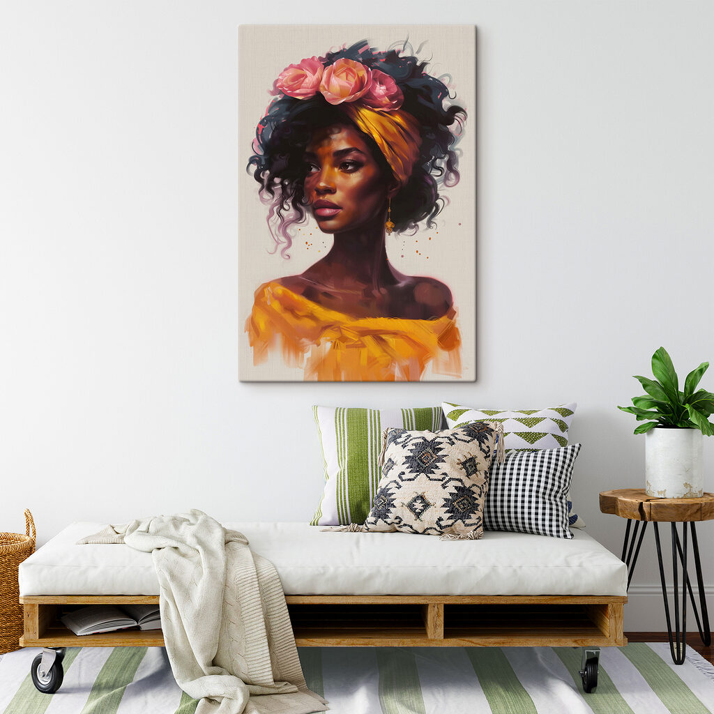 Woman with flowers in her hair