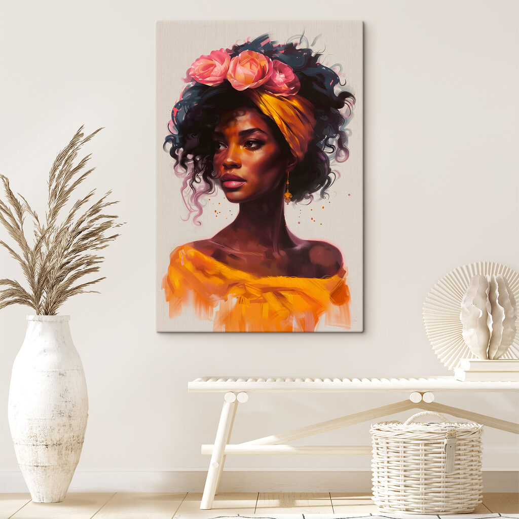 Woman with flowers in her hair