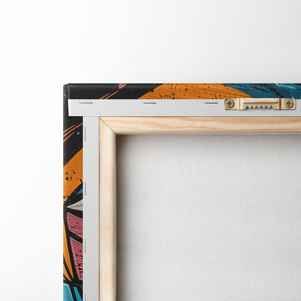 Colorful painting of a face