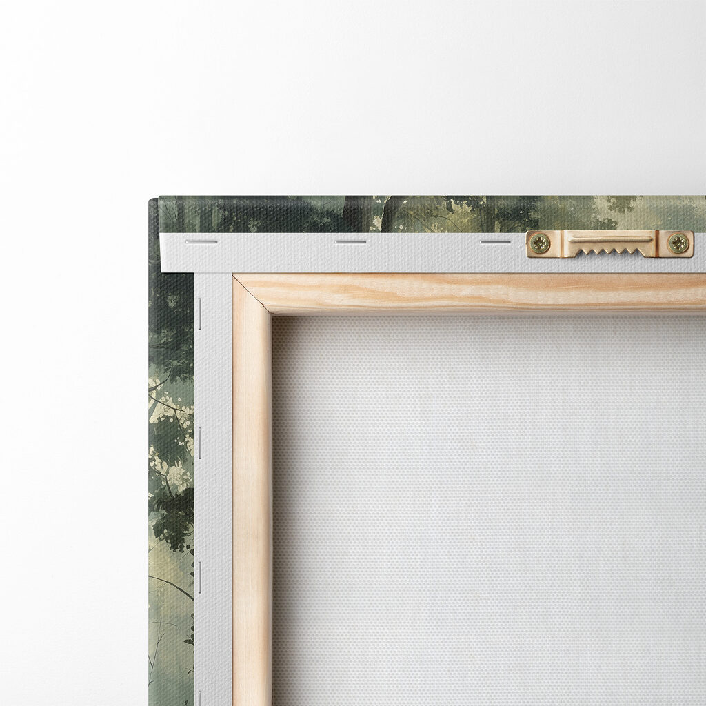 Forest with flowers and trees