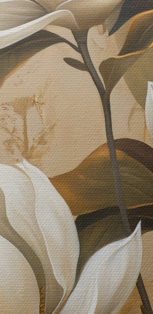 Painting of white flowers Painting of white flowers