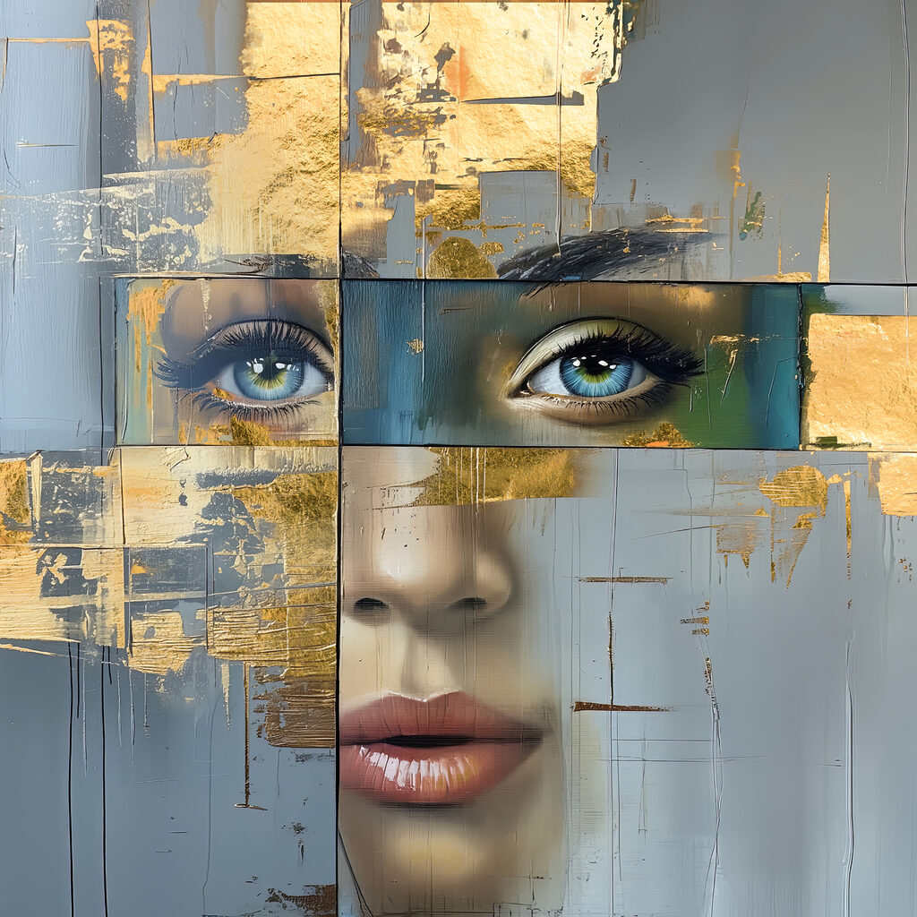 Painting of a woman's face