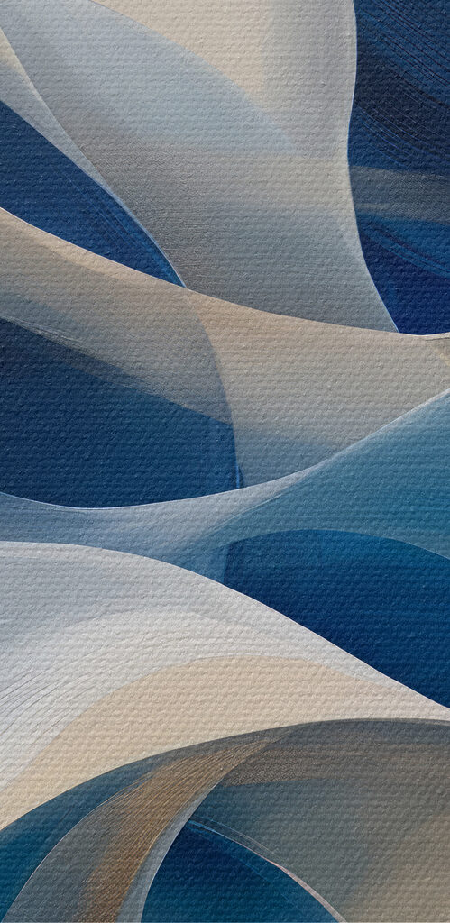 Blue and white wavy lines