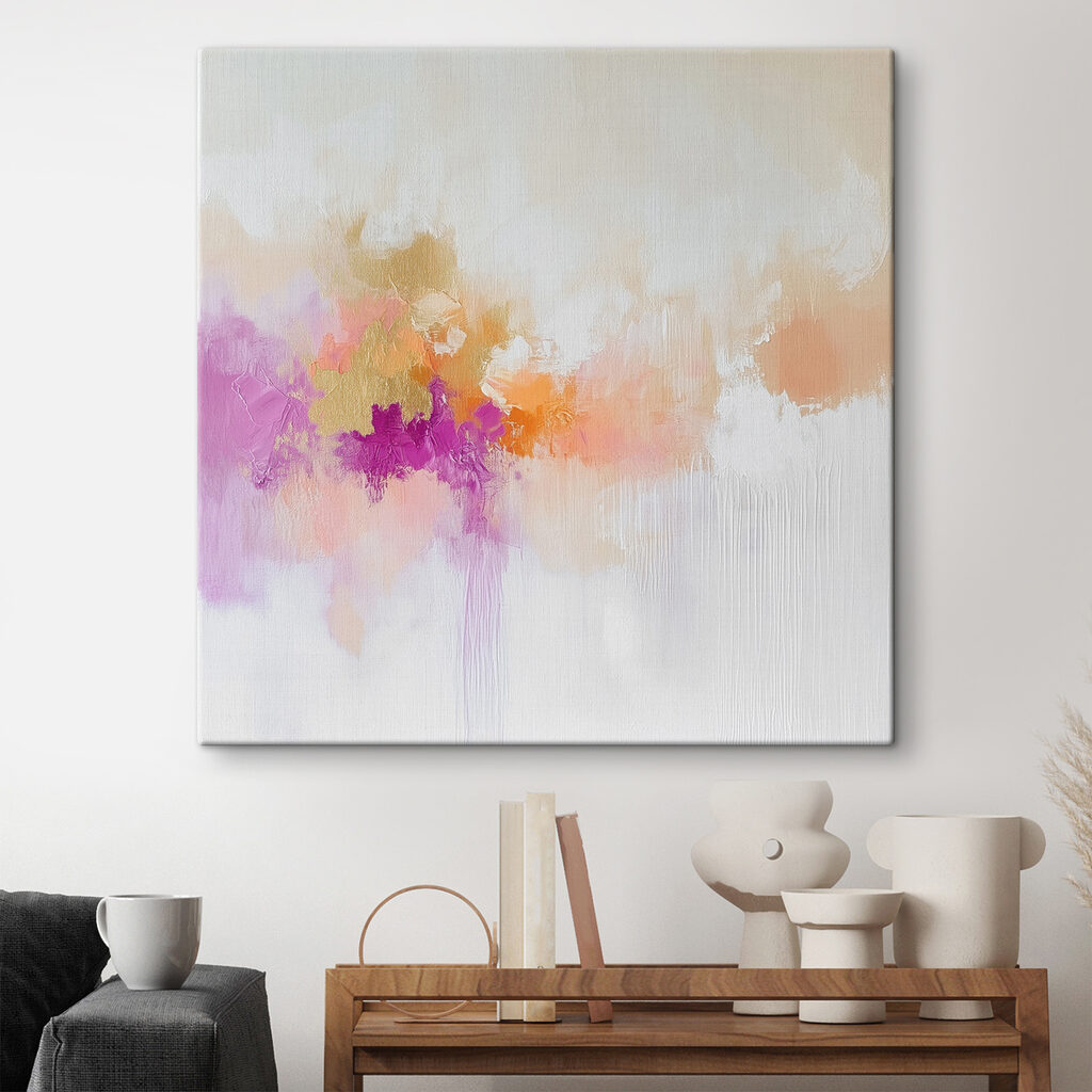 Painting of a colorful explosion
