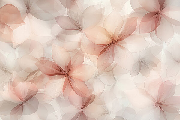 Group of flowers on a white background