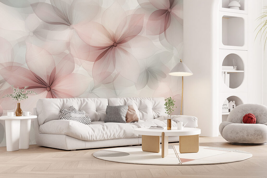 Group of flowers on a white background Group of flowers on a white background