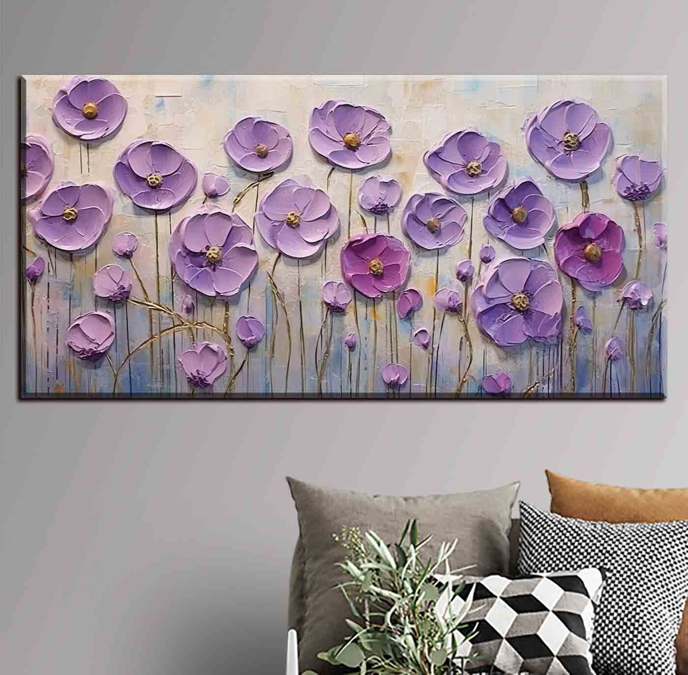 Painting of purple flowers Painting of purple flowers