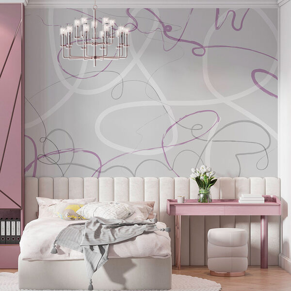 Purple and grey swirls