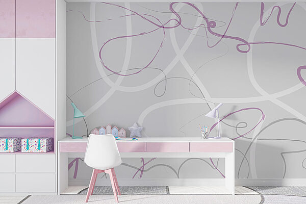 Purple and grey swirls