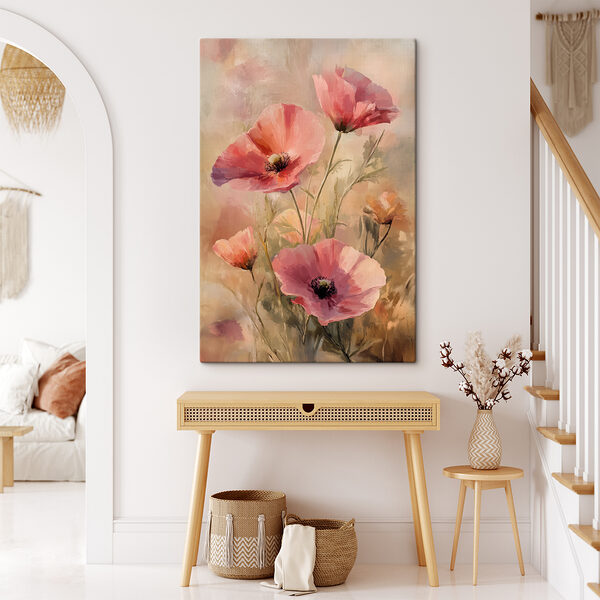 Painting of pink flowers Painting of pink flowers