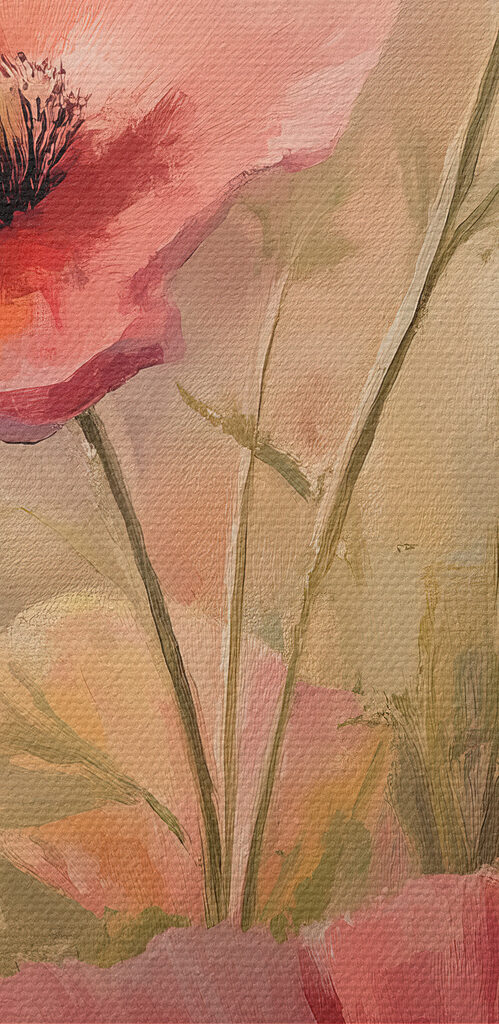 Painting of pink flowers Painting of pink flowers
