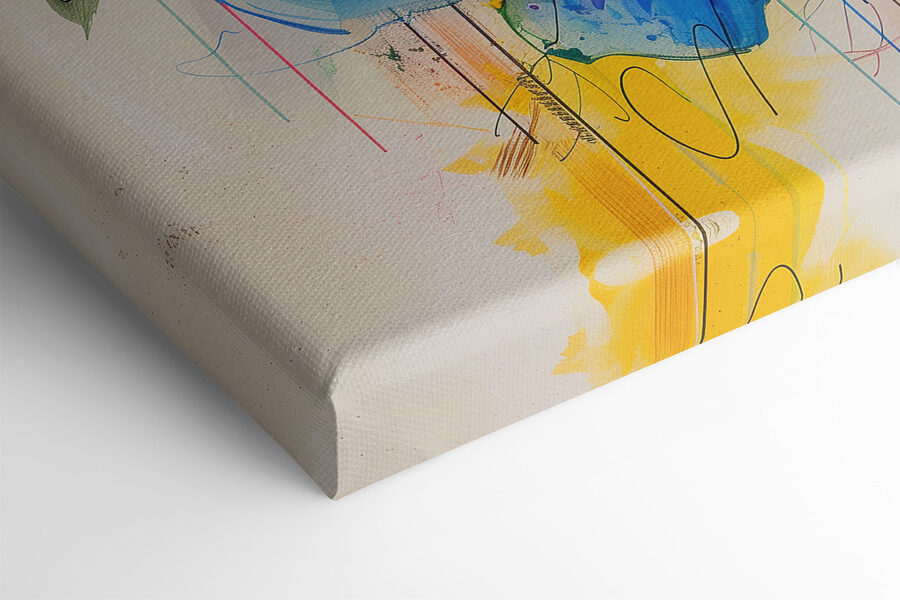 Painting of flowers on a white surface Painting of flowers on a white surface