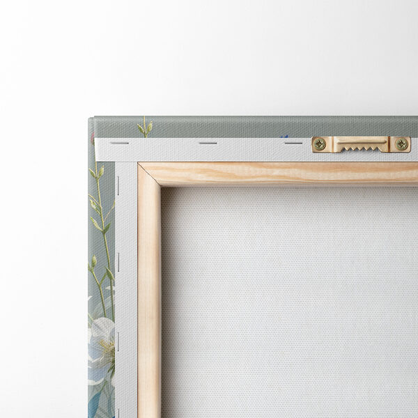 Group of flowers and leaves