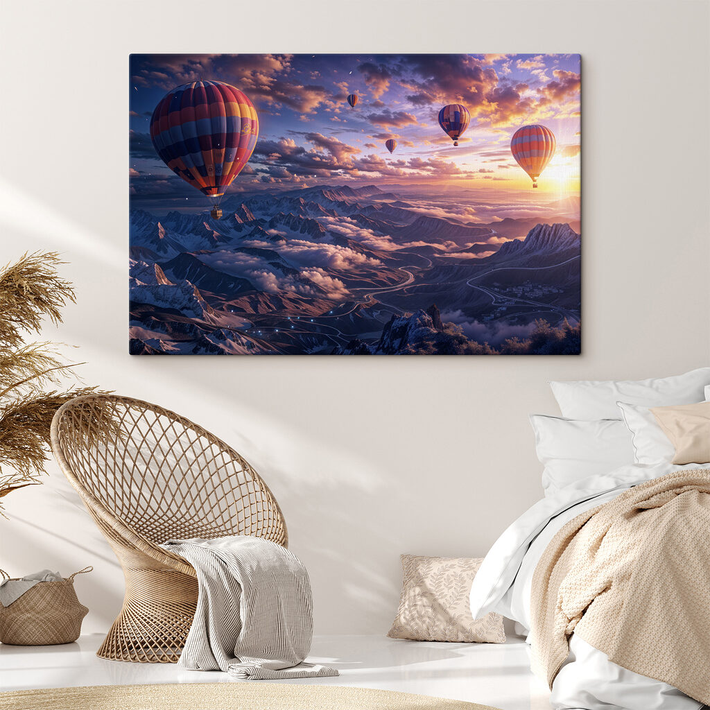 Hot air balloons in the sky