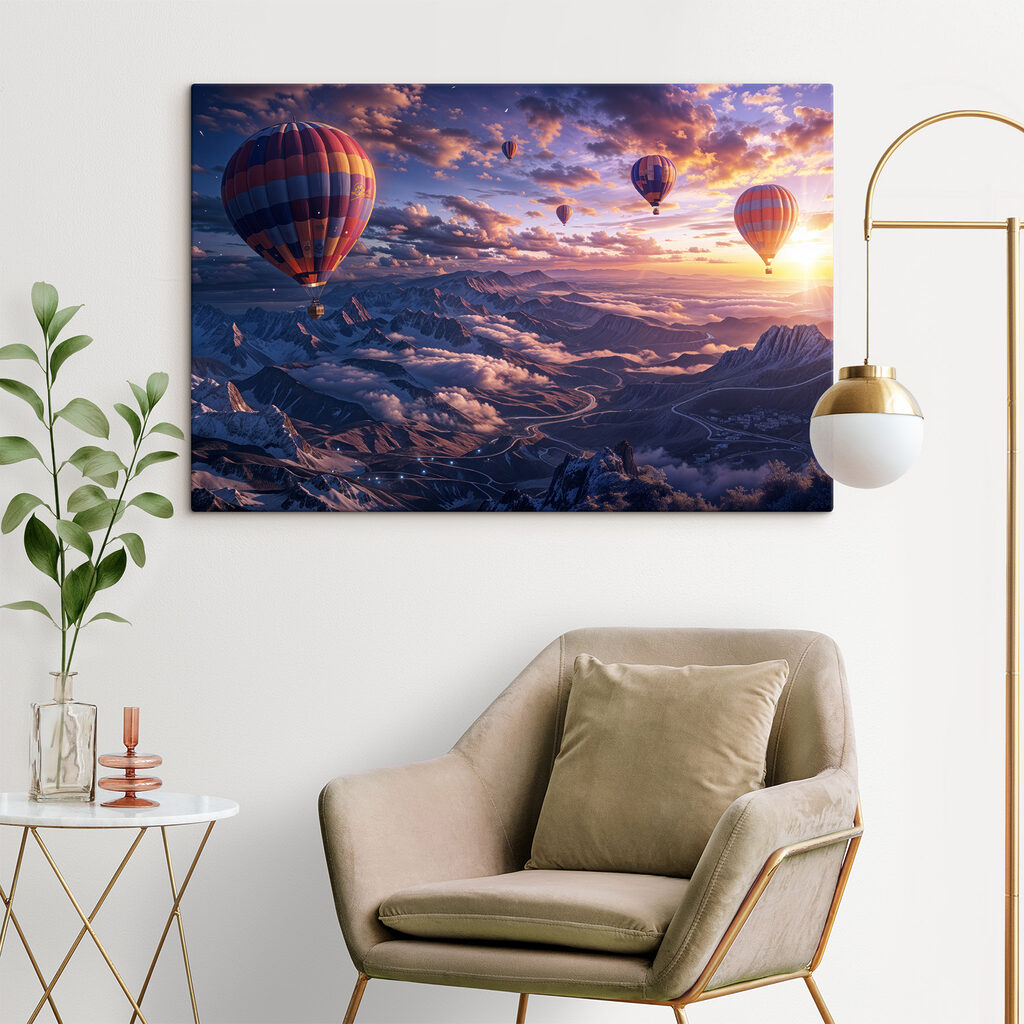 Hot air balloons in the sky