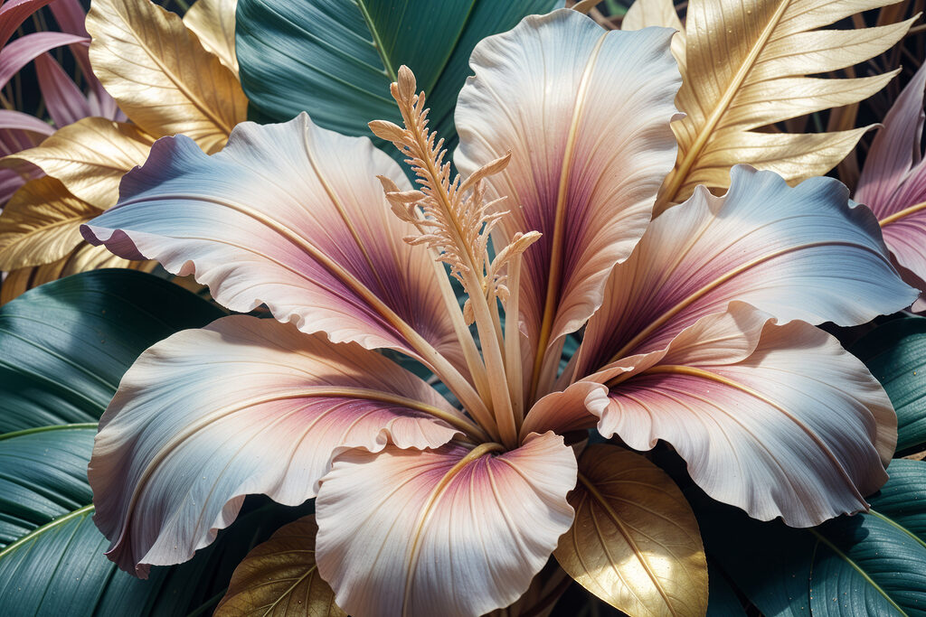 Vibrant foliage in soft colors
