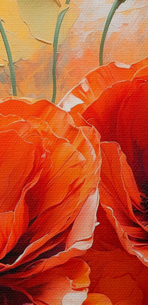Painting of red flowers