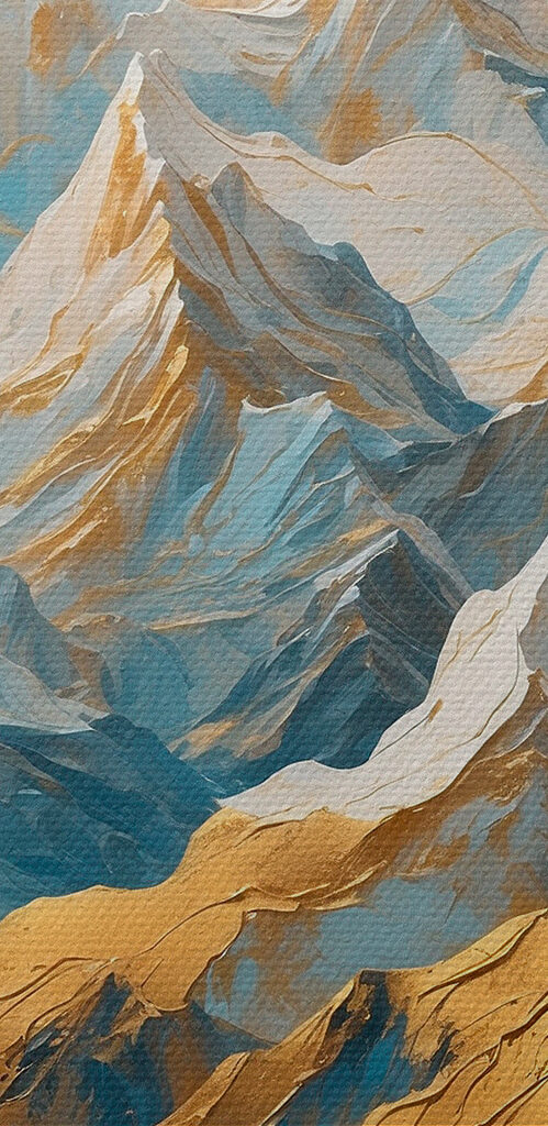 Sun-kissed Peaks Touching Sky