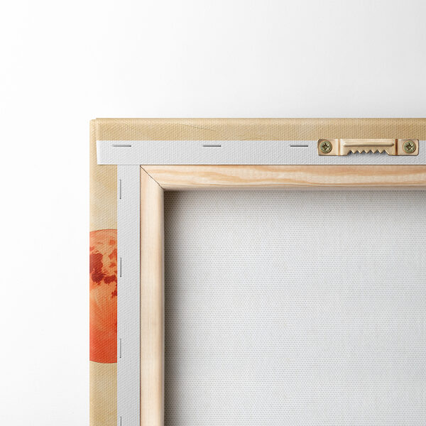 Painting of a temple in the mountains