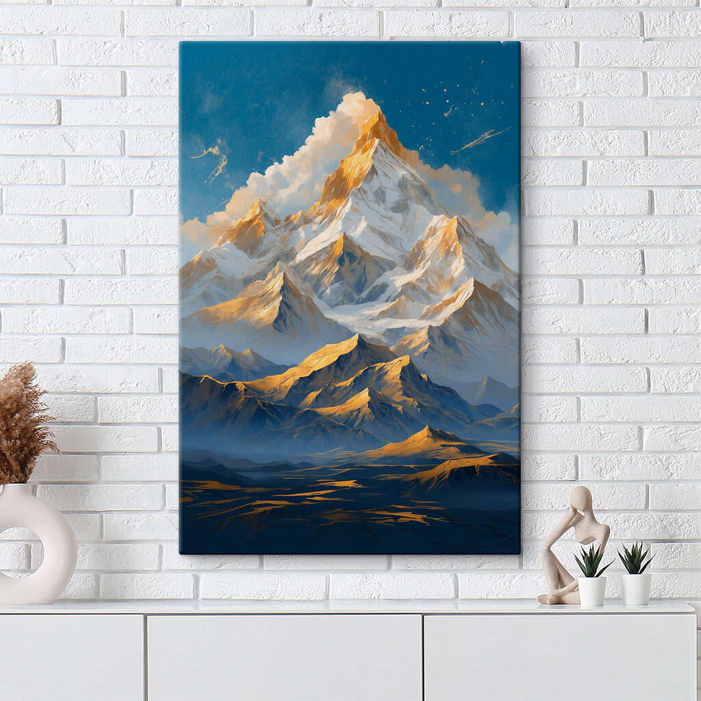 Mountain range with snow and clouds Mountain range with snow and clouds