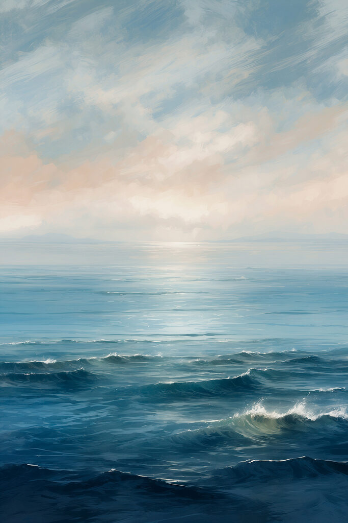 Large body of water with waves