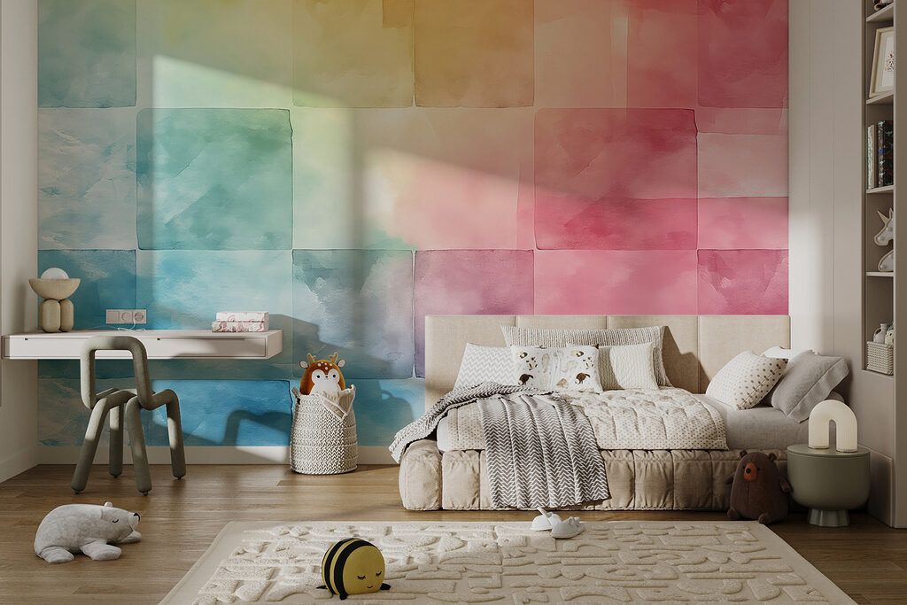 Colorful square tiles