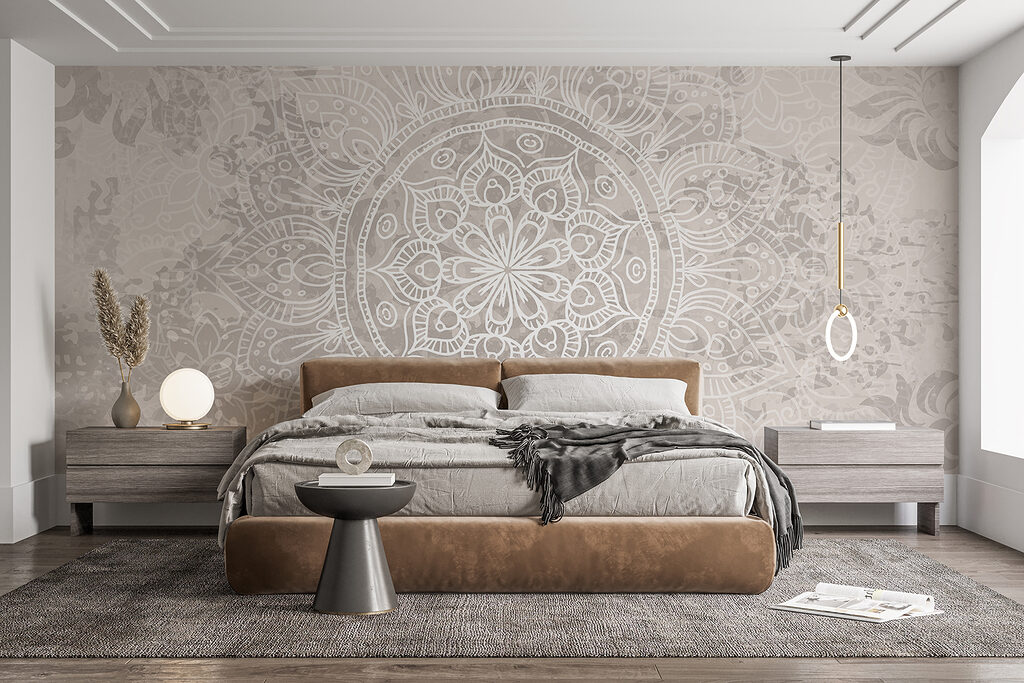 White and gray mandala White and gray mandala