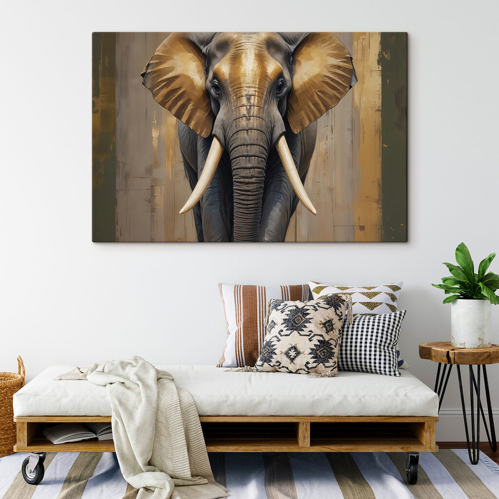 An elephant with large ears