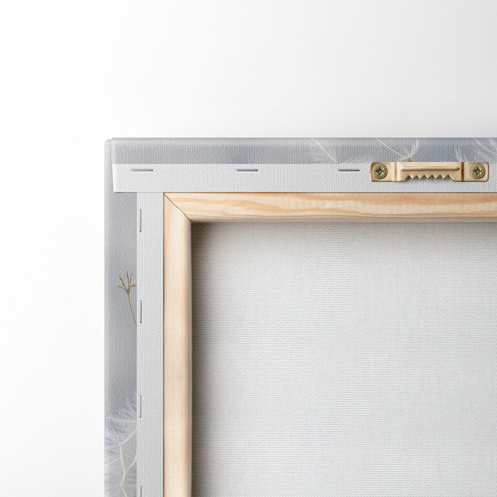 Group of dandelions with seeds flying