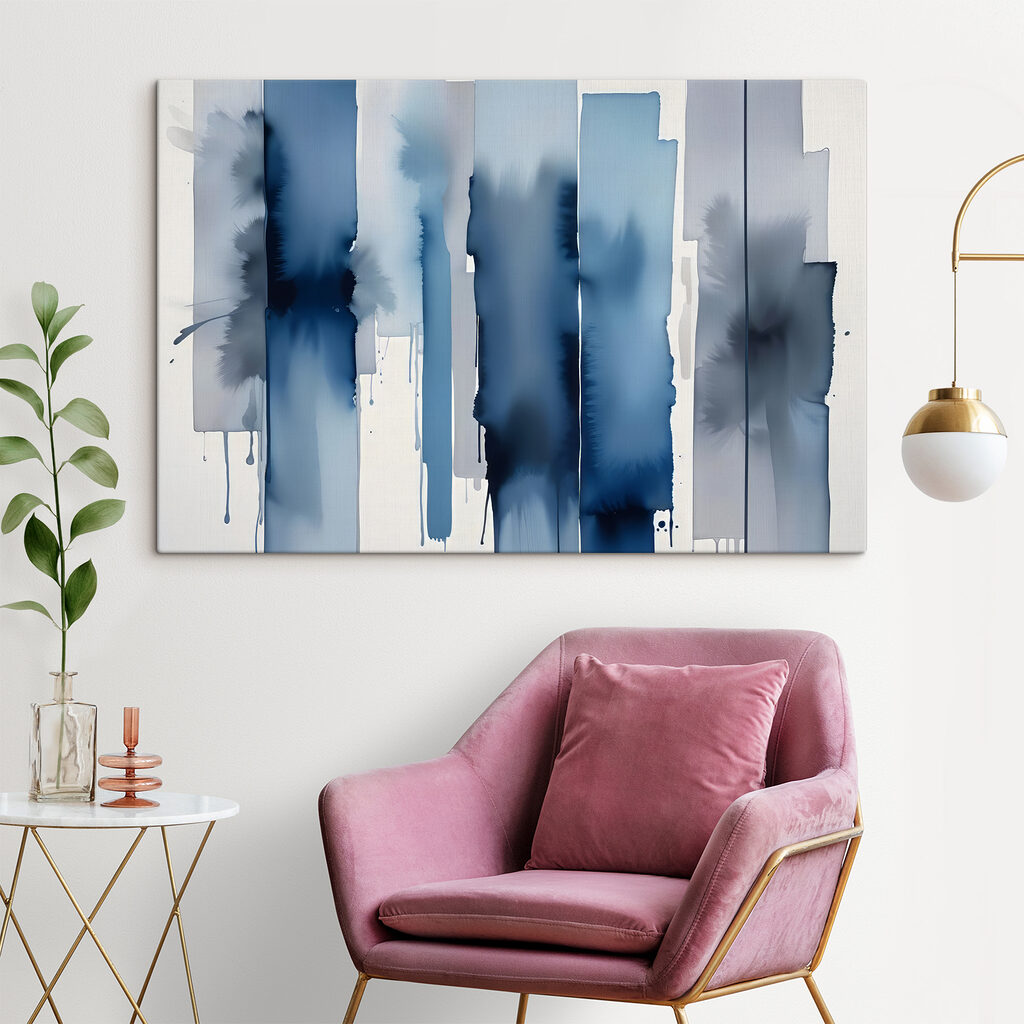 Blue and white striped background