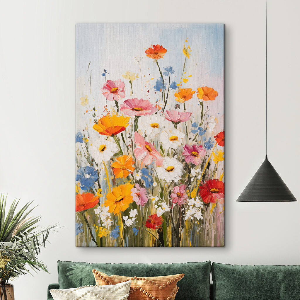 Colorful blooms brighten up the scene